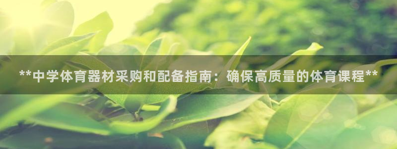 极悦娱乐下载安装手机版：**中学体育器材采购和配备指