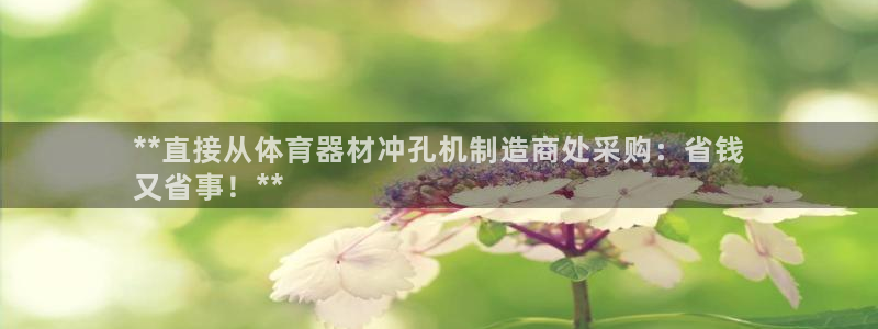 极悦平台网址皮皮虾：**直接从体育器材冲孔机制造商处