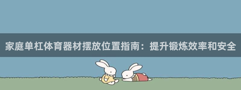 极悦平台网址皮皮虾：家庭单杠体育器材摆放位置指南：提